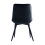 Living And Home 2Pcs Black Velvet Upholstered Dining Chairs 5