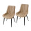 Living And Home 2Pcs Taupe Brown PU Leather Upholstered Dining Chairs 2