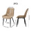 Living And Home 2Pcs Taupe Brown PU Leather Upholstered Dining Chairs 5