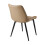Living And Home 2Pcs Taupe Brown PU Leather Upholstered Dining Chairs 4