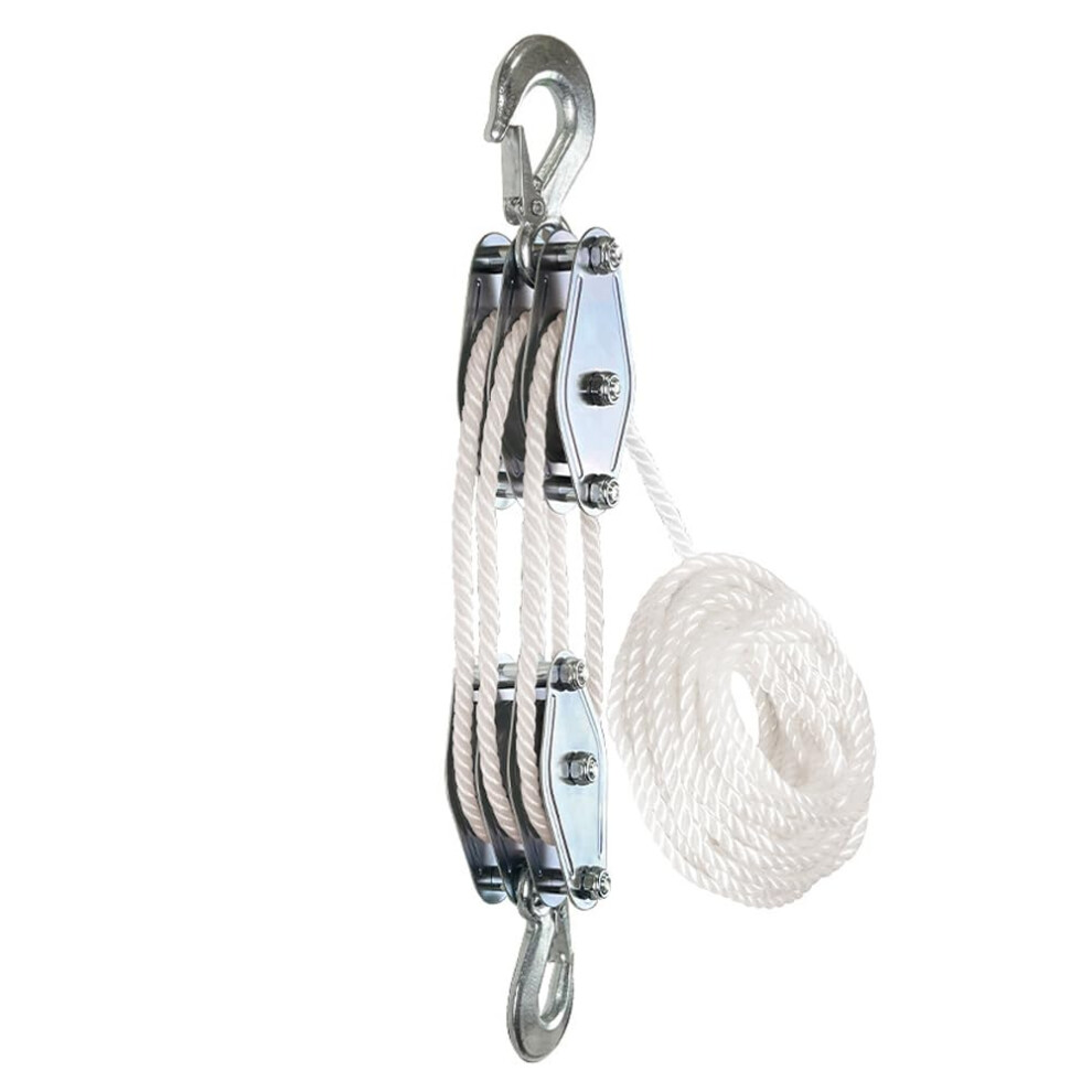 270 Degree Rotatable Rope Pulley Block, Zinc Alloy Hook, Handheld Hoist, 1100 Lbs, Poly Rope Pulley For Ac Installations 9016109194367