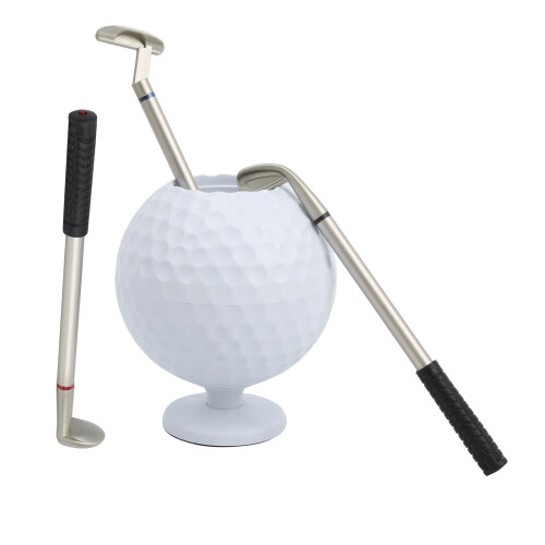 Mini-Desktop-Golfball-Stifthalter mit 3 2