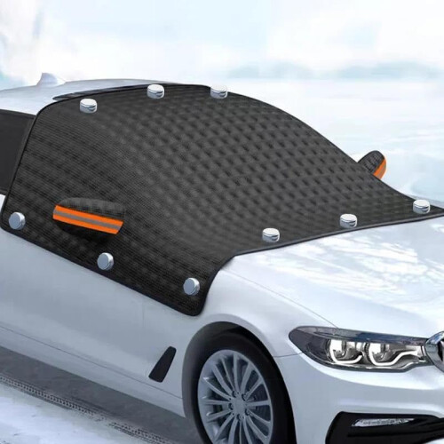 Car Screen Cover Black Front Windshield Cover Universal Sun Shade Snow Dust Waterproof Windscreen Protector 1