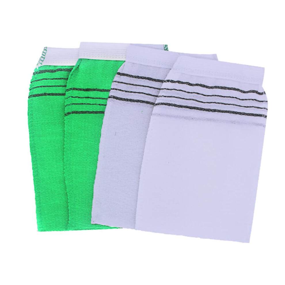Green Exfoliating Bath Shower Gloves 10Pcs Thickened Coarse Texture For Body Exfoliation Soft Durable Portable Bath Mitts