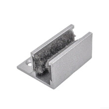 Aviation Aluminum Sliding Door Floor Rails With Plush Lining For Showers, Room Dividers, And Cabinet Systems