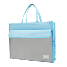 Business Briefcase Bag For Files With Handle Waterproof Oxford Zippered Document Case Blue Documents Maps News Magazines