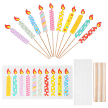 40 Stuks Verjaardag Papieren Kaarsen Voor Cake Decoratie