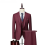 （M）Men's 3 Pieces Wedding Blazer Vests Pants Set 1