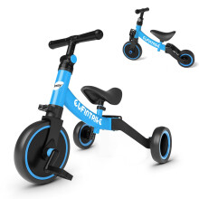 besrey 5 in 1 Toddler Bike for 1 Year to 4 Years Old Kids Toddler Tricycle Kids Trikes Tricycle Gift & Toys for Boy & Girl Balance Training Remova