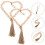2 handstrick gardinenband mit holzperlen 5