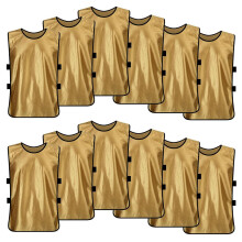 Soccer Pinnies Scrimmage Vests (12 Pack) Khaki Adult Size Sports Jerseys For Youth And Adults