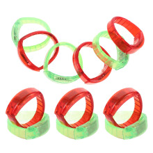 12 led-leuchtende blink-armbänder, mehrfarbig für events