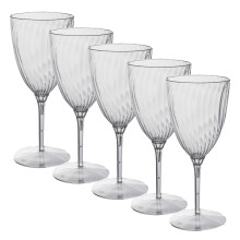 5Stk Kunststoff Weingläser 240 Ml Transparent Unzerbrechlich Für Outdoor