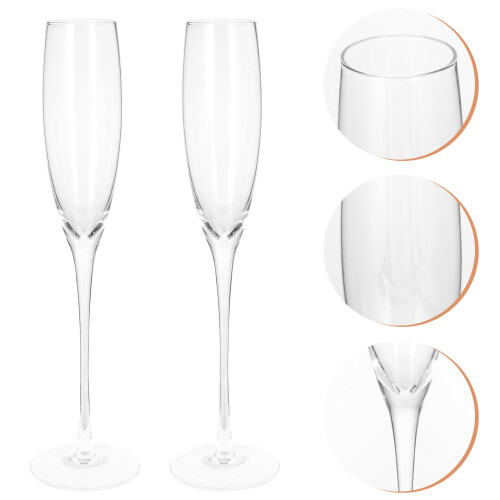 2 Kristallkelche Sektgläser Rotweingläser Transparent 2