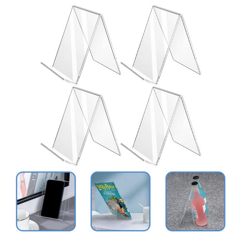 4Stk Acryl Displayständer L-Form Schildhalter Tischmenükartenhalter 1