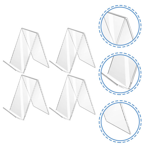 4Stk Acryl Displayständer L-Form Schildhalter Tischmenükartenhalter 2