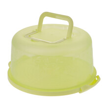 Green Plastic Cake Container Portable Reusable Dessert Carrier
