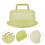 Green Plastic Cake Container Portable Reusable Dessert Carrier 4