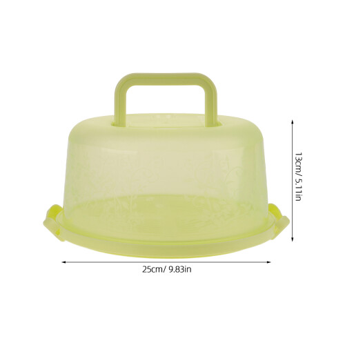 Green Plastic Cake Container Portable Reusable Dessert Carrier 1