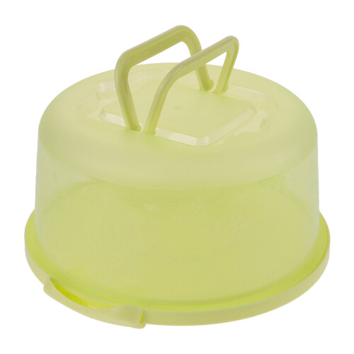 Green Plastic Cake Container Portable Reusable Dessert Carrier 2