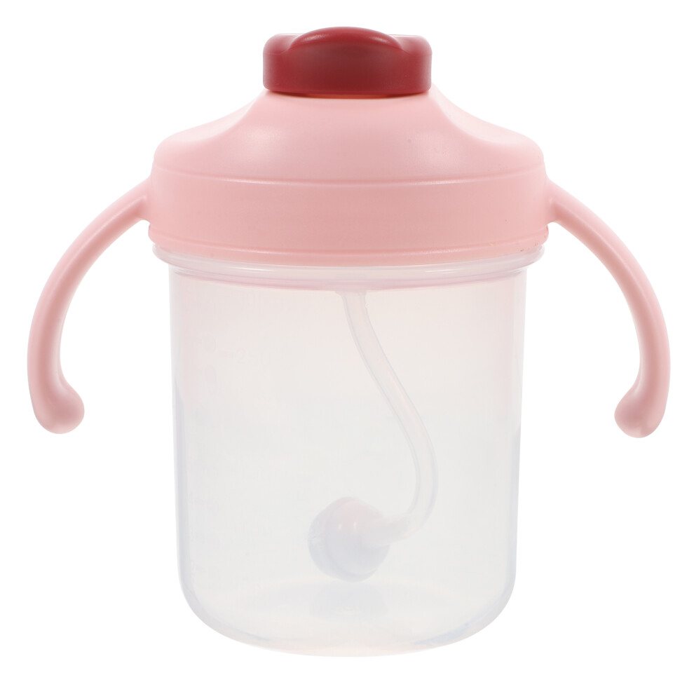 Villcase No Spill Sippy Cup With Straw Lid Two Handles For Elderly 300Ml