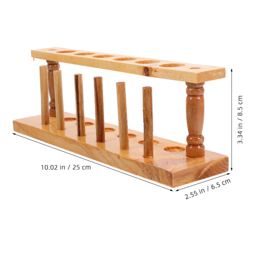 Support En Bois Pour Tubes À De Centrifugation 6 Trous 1