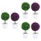 6 Pcs Artificial Grass Ball Potted Plants 7
