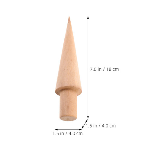 Ice Cream Cone Shaper Brown 3pcs 7.1x1.6x1.6in 2