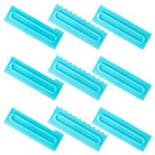 9pcs Cake Smoother Comb Tool for Buttercream Icing