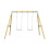Rebo Premium Double Garden Swing for Kids - Flex Dusky Pink 4