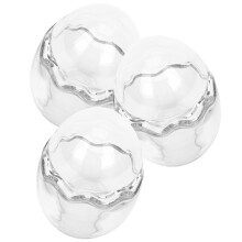 3Pcs Glass Egg Shape Pudding Cups For Baking And Parties