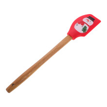 4pcs Silicone Spatula with Wood Handle, Heat Resistant