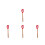 4pcs Silicone Spatula with Wood Handle, Heat Resistant 6