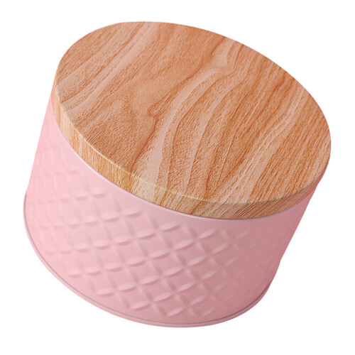 iron pink bakery box with lid for cookie candy storage