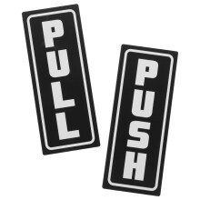 2 Acryl Signaal Pull Push Voor Glazen Deuren