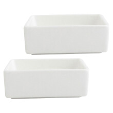2 Stuks Ceramische Vierkante Puddingkommen Voor Bakken En Koken