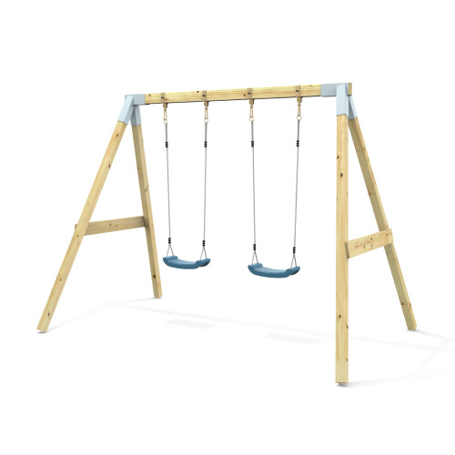 Rebo Premium Double Garden Swing for Kids - Flex Navy Blue