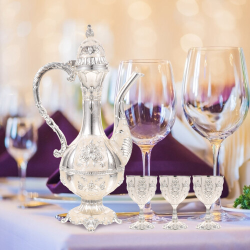 Conjunto De De Vinho E Taça Vintage Para Casa E Hotel 2