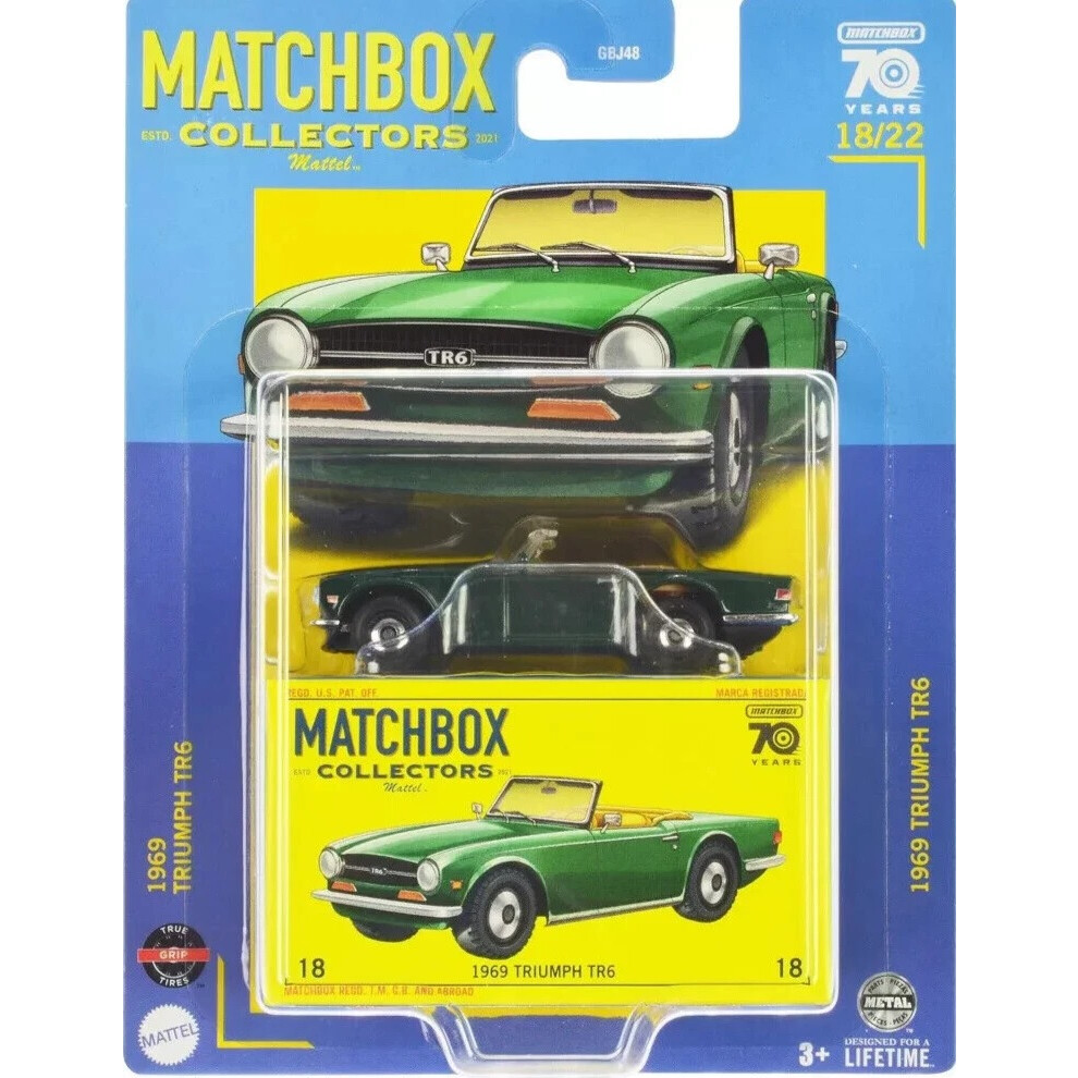 Matchbox Die-Cast Car 1:64- 1969 Triumph TR6 18/22-image-OPC-PKVG2DJ-NEW
