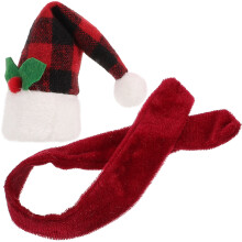 1 Set Weinflaschendekoration Rote Weihnachtsflaschenhülle Mit Schal Und Hut