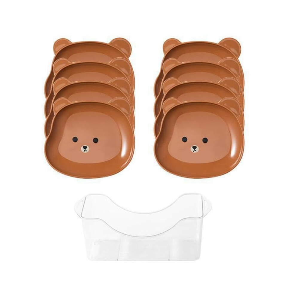 Brown Cute Cartoon Shape Bear Spit Bone Dish Desktop Trash Tray For Snack Residue Fruit Plate Kitchen Tableware-image-OPC-PKVG7WX-NEW