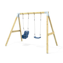 Premium Double Garden Swing for Kids and Baby - Navy Blue