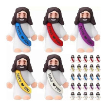 (25PCS)25/100 Pcs Mini Jesus Figures Jesus Loves You Jesus Toys Little Jes-kl
