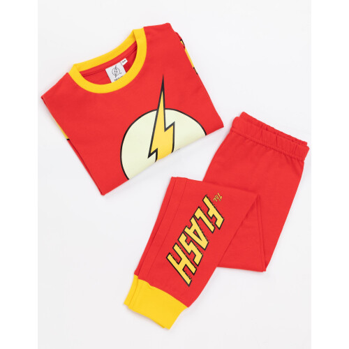 DC Comics (3-4 Years) DC Comics Long Sleeve Long Leg Pyjama Set (Boys Red) 2