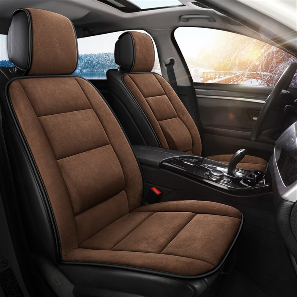 Car Seat Protection Universal Plush Cushion Set, Driver Seat Cover, Two Pieces, Onecolor, Soft Mat, Auto Interior 9084446197082