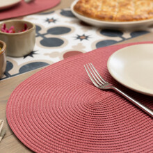 d-c-fix Mineral Red 44 x 29cm Oval Weave Placemats Set of 6