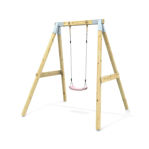 Rebo Premium Single Garden Swing for Kids -  Dusky Pink 2