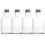 4 Probefläschchen, Exponatflasche, Glasröhrchen mit 1