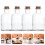4 Probefläschchen, Exponatflasche, Glasröhrchen mit 3
