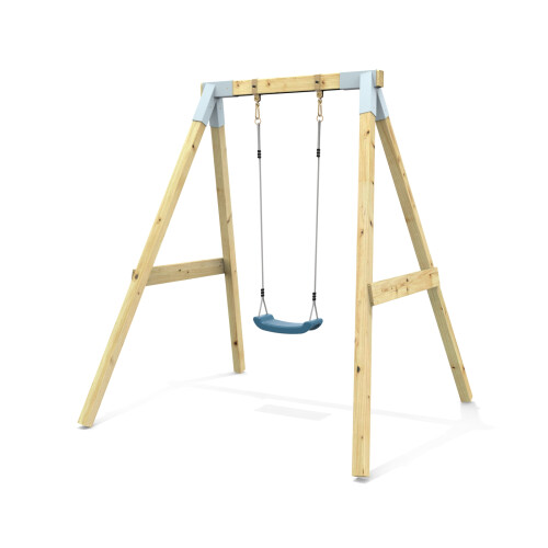 Rebo Premium Single Garden Swing for Kids - Navy Blue